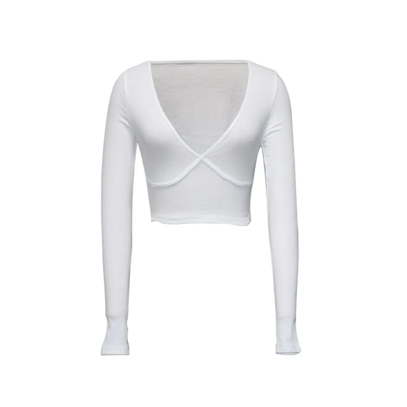 Women's Fashion V-neck Long-sleeved Doublet, a stylish and versatile top for a comfortable and modern look, perfect for — photo 1