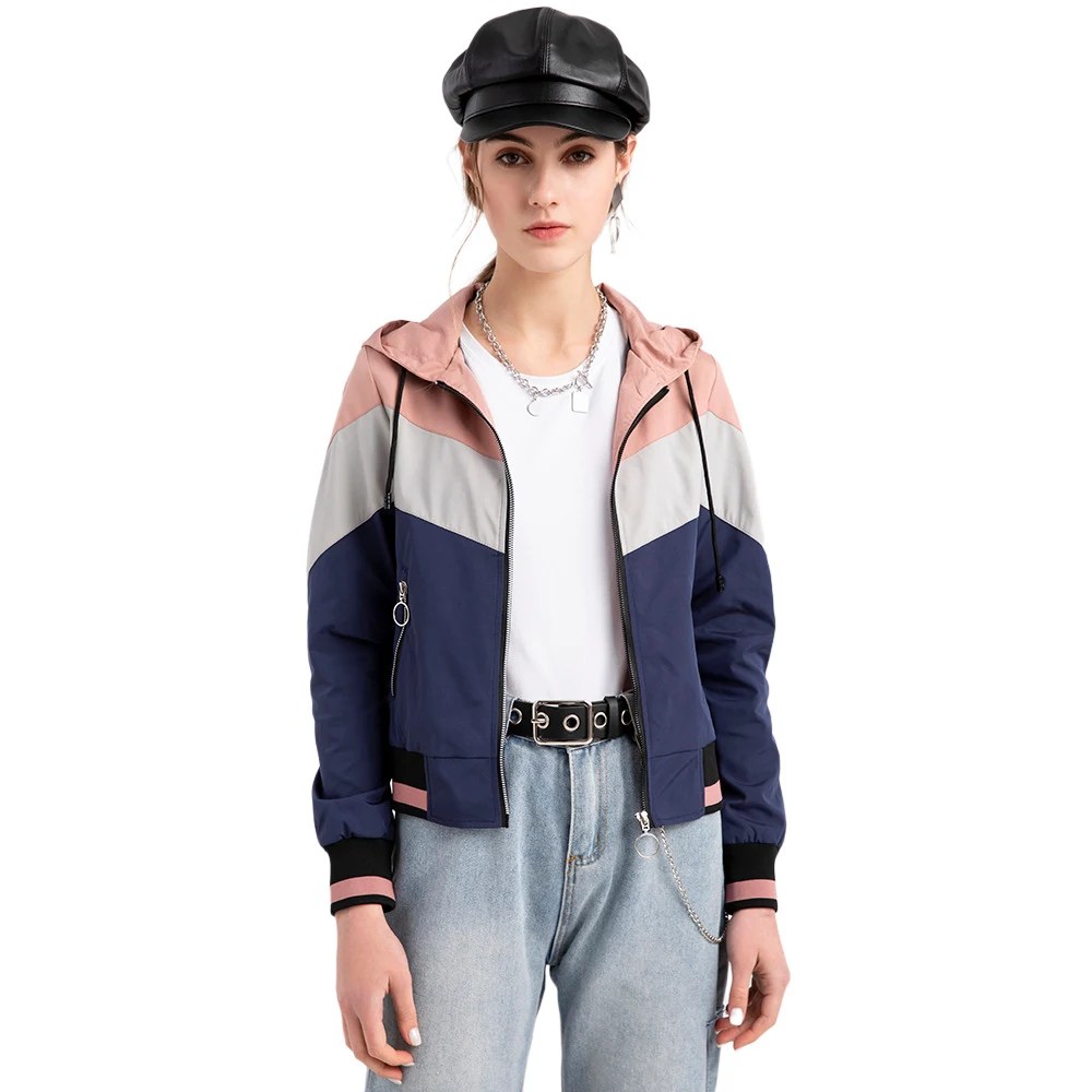 Title 4, Giacca a vento sottile con cappuccio da donna, ...