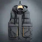 Thickened Fleece-lined Warm Down Cotton Waistcoat. Provides superior warmth and comfort. Perfect for cold weather. Light — photo 3