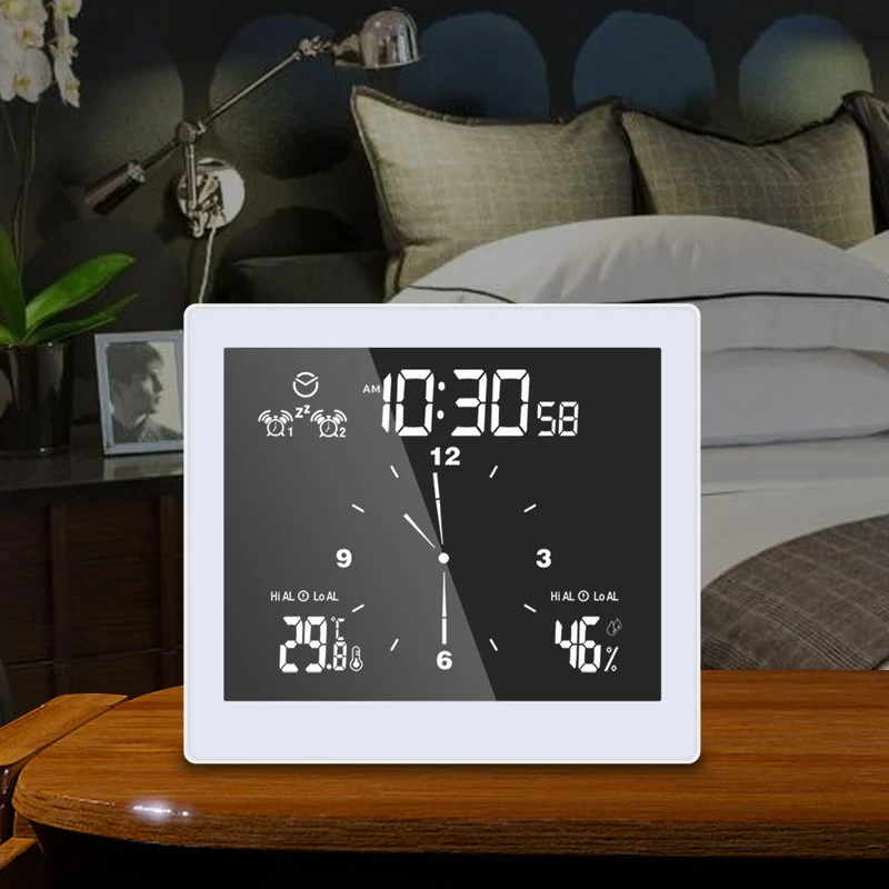 Title 3, Waterproof Bathroom LCD Wall Clock with Countdo...