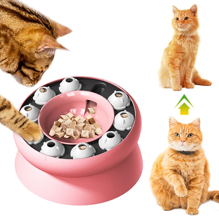 Interactive Puzzle For Cats Slow Food Dispenser For Pets Raised For Dry Food And Snacks Anti-Gobbling Design — photo 9