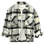Plus Size Plaid Lapels Loose Top Youth Fashion Coat for Men, offering comfort and style in a relaxed fit perfect for cas — photo 4