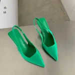 Women's Pointed High Heel Satin Sandals for Spring, Sexy Stiletto, Low-Cut Back, Empty High Heel Pumps for a Stylish Loo — photo 34
