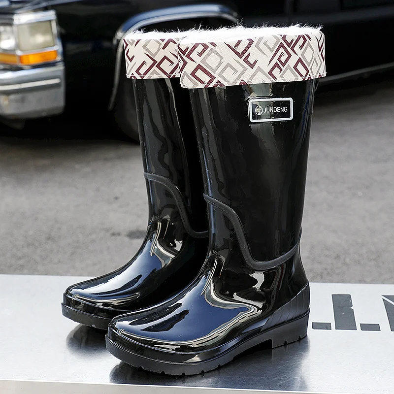 Women's Adult High-top Rain Boots Non-slip Waterproof Kitchen Work PVC Water Shoes. Ideal for work and outdoor activitie — photo 2