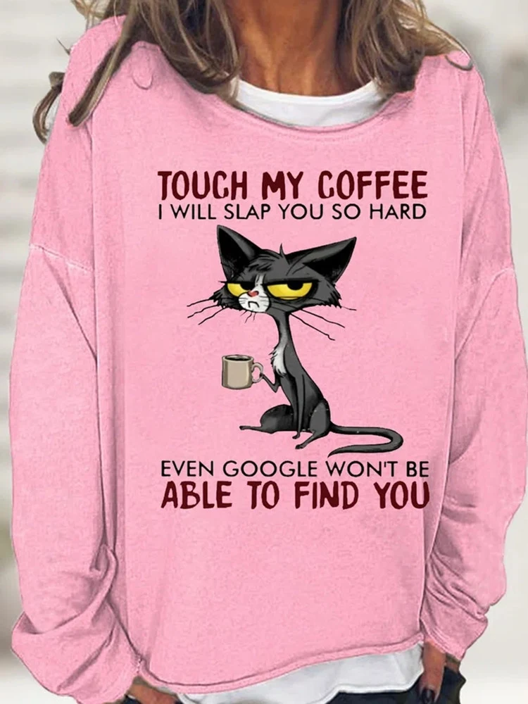 Suéter feminino solto com estampa de letras da moda, perfeito para um visual casual e confortável. Ideal para o dia a dia e diversas ocasiões. — foto 1