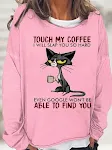 Suéter feminino solto com estampa de letras da moda, perfeito para um visual casual e confortável. Ideal para o dia a dia e diversas ocasiões. — foto 1