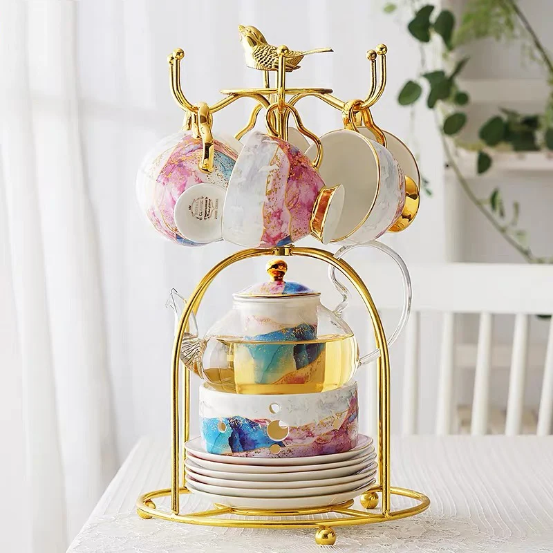 Title 6, English Ceramic Glass Flower Tea Cup Set. Enjoy...