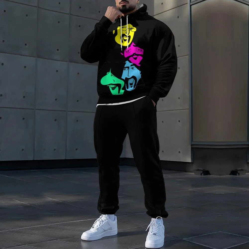 Conjunto Moletom Casual Masculino Estilo Americano Tendência Conforto e Modernidade Perfeito para Uso Diário e Atividades Descontraídas — foto 2
