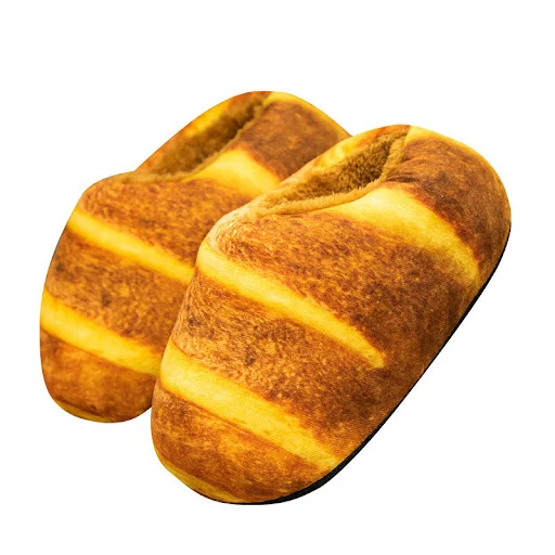 Title 4, Kreative Brot Toast Hausschuhe aus Baumwolle fü...