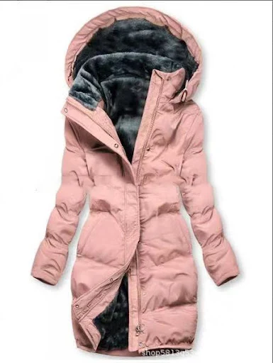 Title 2, Amazon Foreign Trade Medium-Length Hooded Cotto...