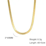 3MM Snake Bones Chain Gold