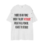 High Street Fashionable Letter Metal Clinch Decorative Casual T-shirt, perfect for adding a stylish and casual touch to — photo 5