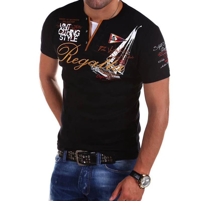 Men's Henley Shirt Summer Short Sleeve Breathable Lightweight Perfect for Casual Wear in Warm Weather, Stay Cool and Com — photo 1