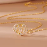 Colar S925 "Net Red" feminino com diamantes completos e luxo leve, corrente de clavícula da sorte. Elegância e brilho para a mulher. — foto 5