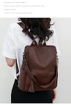 Mochila Vintage Grande Capacidade Bolsa de Ombro Casual Espaçosa e Confortável Ideal para Uso Diário e Viagens — foto 14
