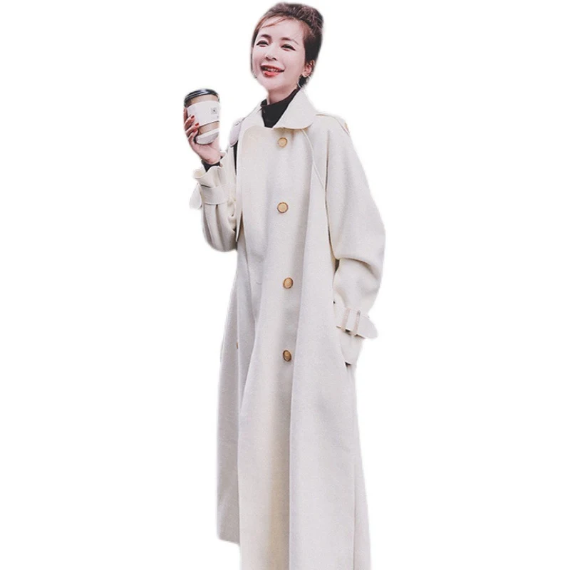 Title 6, Loose and versatile mid-length woolen coat with...
