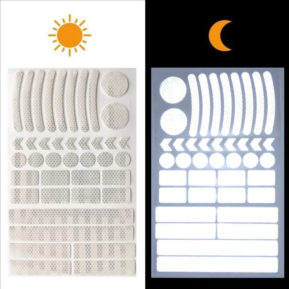 Bicycle Night Reflective Grid Pattern Warning Tape for Enhanced Visibility and Safety, Easy Application for Road Bikes a — photo 8