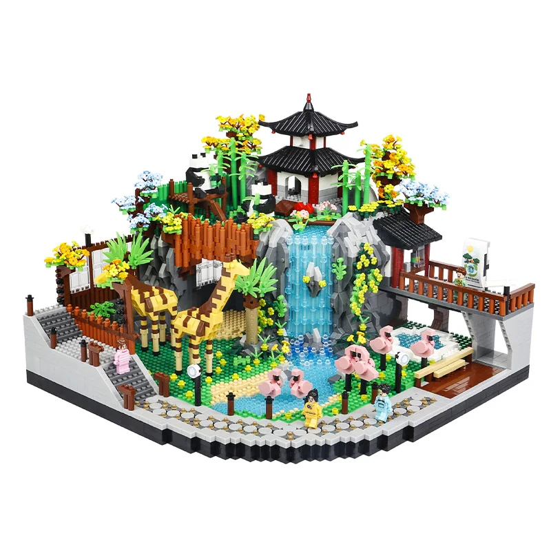 Enfeite de construção para adultos Zoo Série 822 montado, blocos de montar para criar um zoológico completo e divertido. — foto 4
