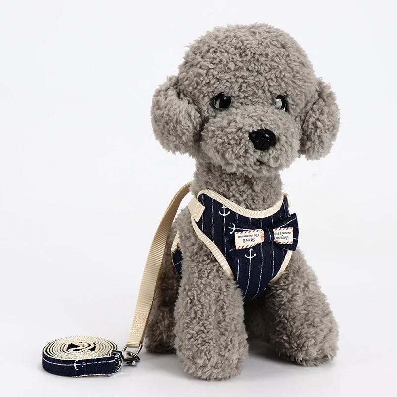 Small Dog Leash, Korean Vest Style Teddy with Bowknot Evening Dress, Chest Strap for fashionable walks, perfect for smal — photo 8