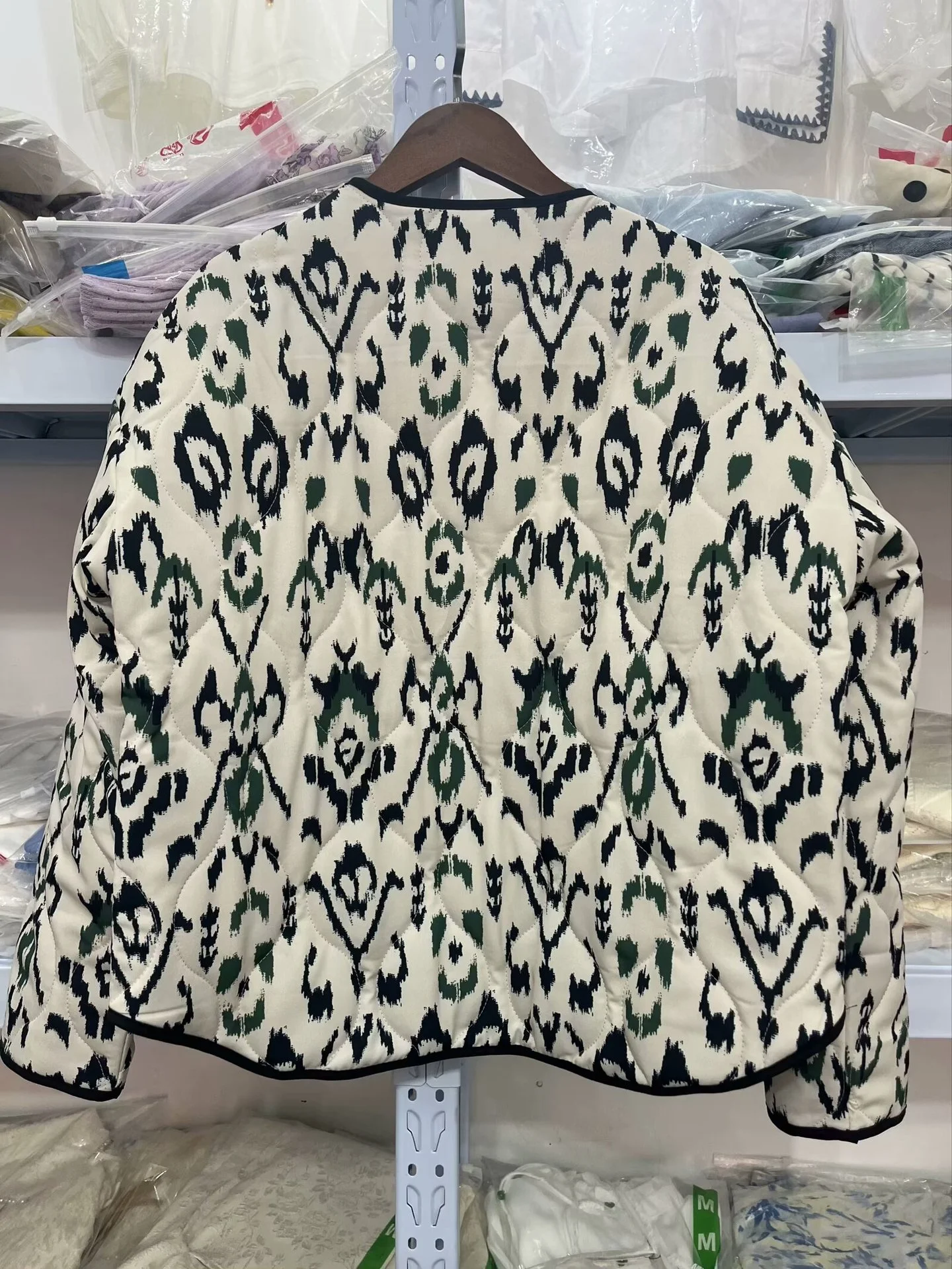 Title 23, Printed French Style Thread Cotton Coat Jacket,...
