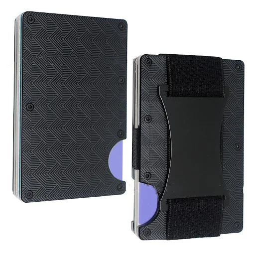 Title 2, Metal Card Wrapped Carbon Fiber Wallet RFID Ant...
