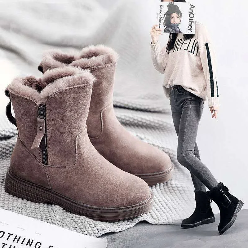 Sapatos de algodão acolchoados com veludo Warm Mid Tube Plus. Conforto e calor para os pés durante o inverno. — foto 3