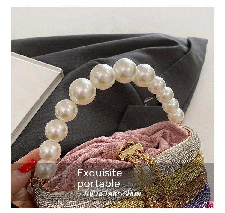 European and American Fashion Pearl Hand Dinner Bag, One-shoulder, Crossbody, Classic Style for Women. A stylish accesso — photo 6