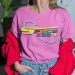 Camiseta de manga curta casual com estampa europeia e americana voltada para o futuro — foto 1