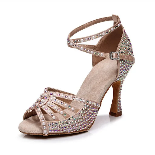 Title 3, Womens Hot Rhinestone Latin Dance High Heel Sh...