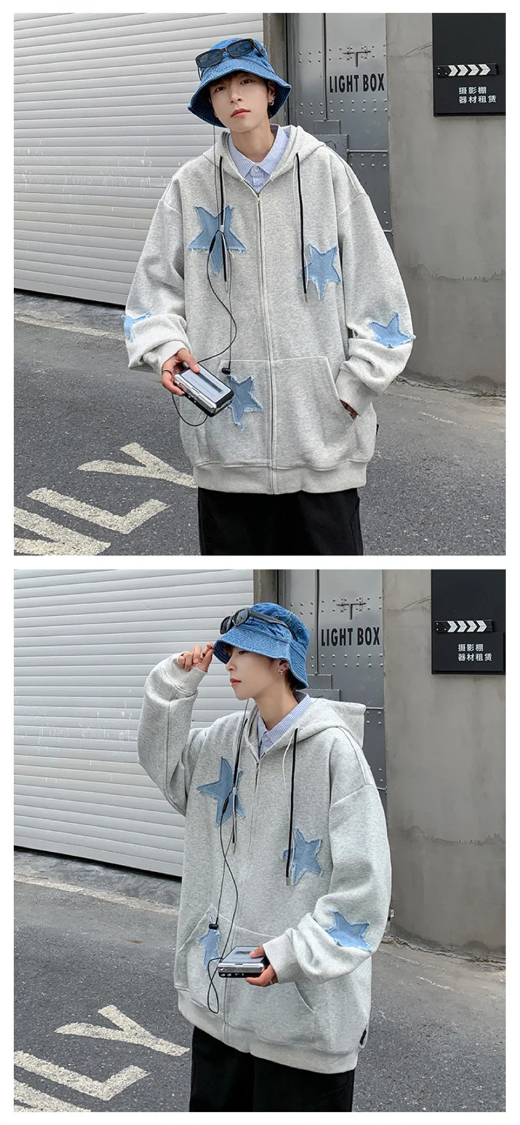 Title 5, Vintage High Street Patch Five-star Coat Male, ...