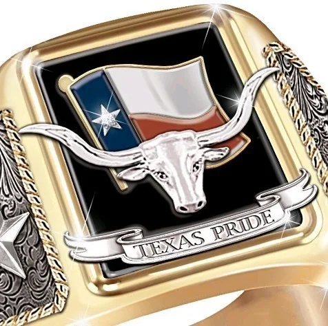 Anel masculino de luxo Chief Bull Head. Design imponente com cabeça de touro. Joia elegante e sofisticada para homens que buscam exclusividade. — foto 3