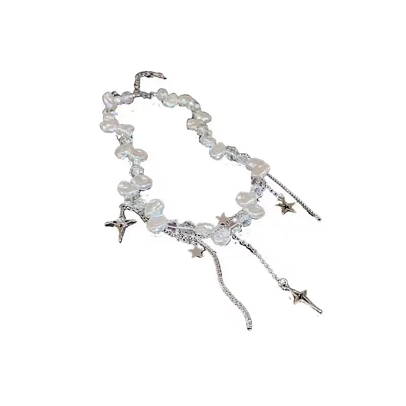 Colar feminino de pérolas XINGX com costura e borla, um acessório elegante e charmoso que adiciona um toque de sofisticação ao seu visual. — foto 1