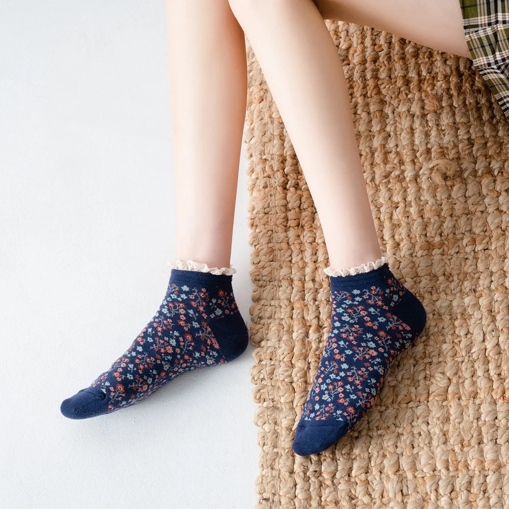 Title 19, Womens Spring and Summer Lace Boat Socks, brea...