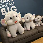 Pelúcia de elefante fofa e criativa, travesseiro para crianças dormirem. Boneca de celebridade da internet para conforto e diversão. Atacado disponível. — foto 1