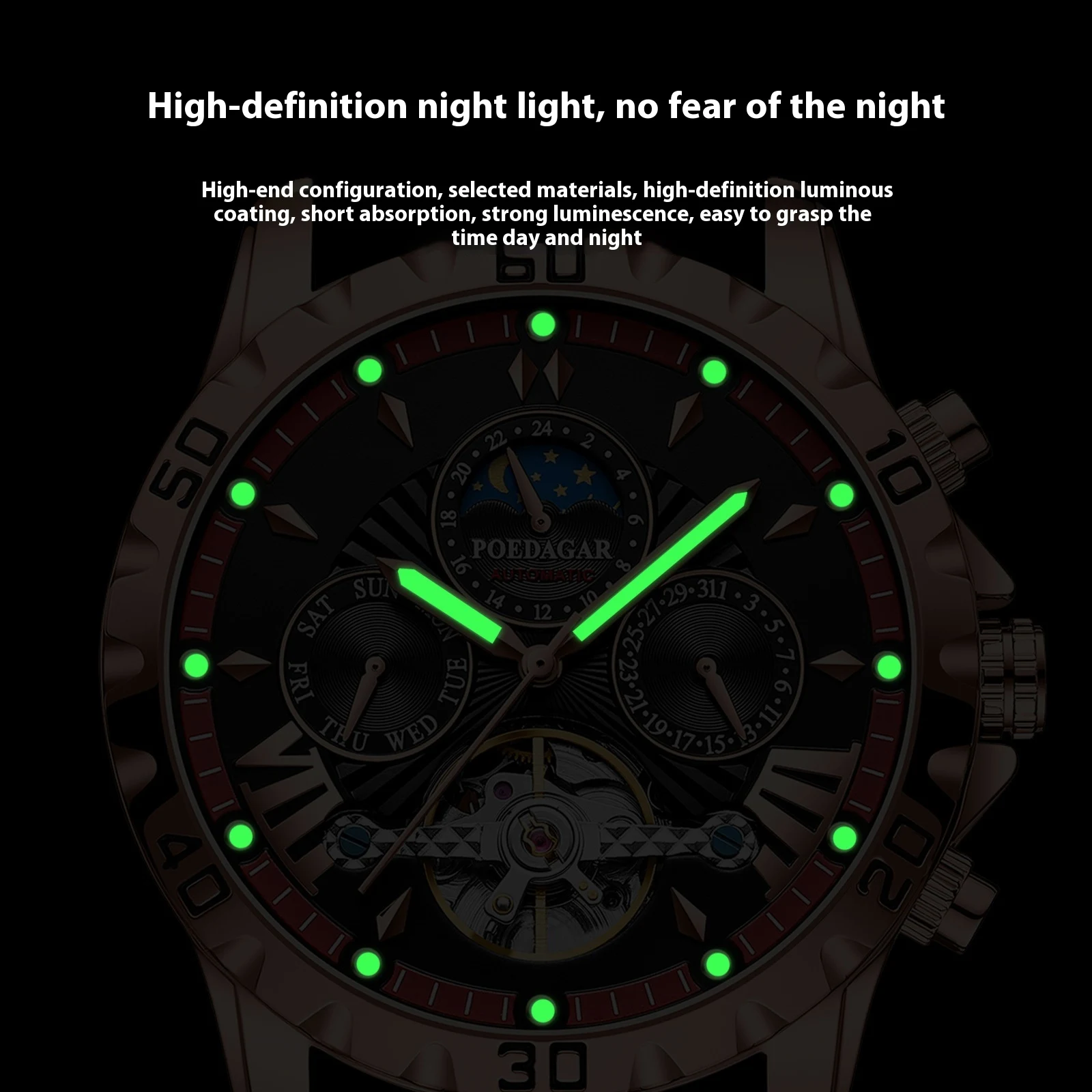 Relógio Masculino Fashion Luxury Automático — Sofisticação e precisão no seu pulso. Desfrute do luxo de um relógio automático com design elegante. — foto 19