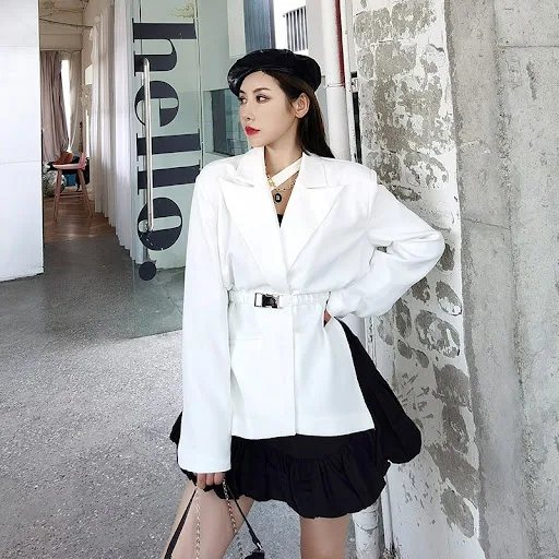 Title 1, Personalized Fashion Womens Side Slit Blazer