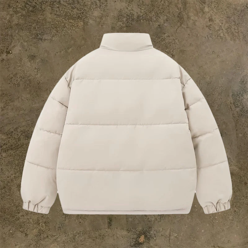 Simple Thick Warm Stand-up Collar Cotton-padded Coat provides superior warmth, comfort, and protection from the cold wea — photo 1