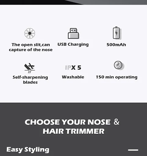 Title 2, New Two-in-One Mens Nose Hair Trimming and Cle...