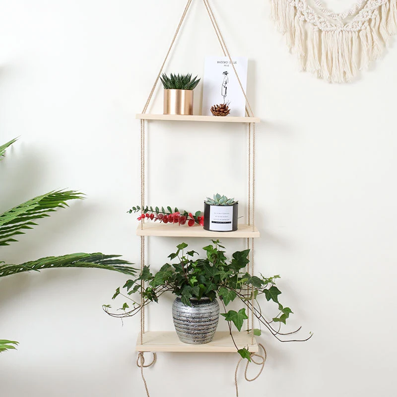 Nordic Hemp Rope Rack Partition Wall Decoration Wooden Frame Retro Soft Partition with Hemp Rope. Stylish and functional — photo 10