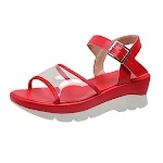 Women's Summer Sandals with Buckle and PVC Transparent Design. Stylish and comfortable shoes for warm weather and all-da — photo 10