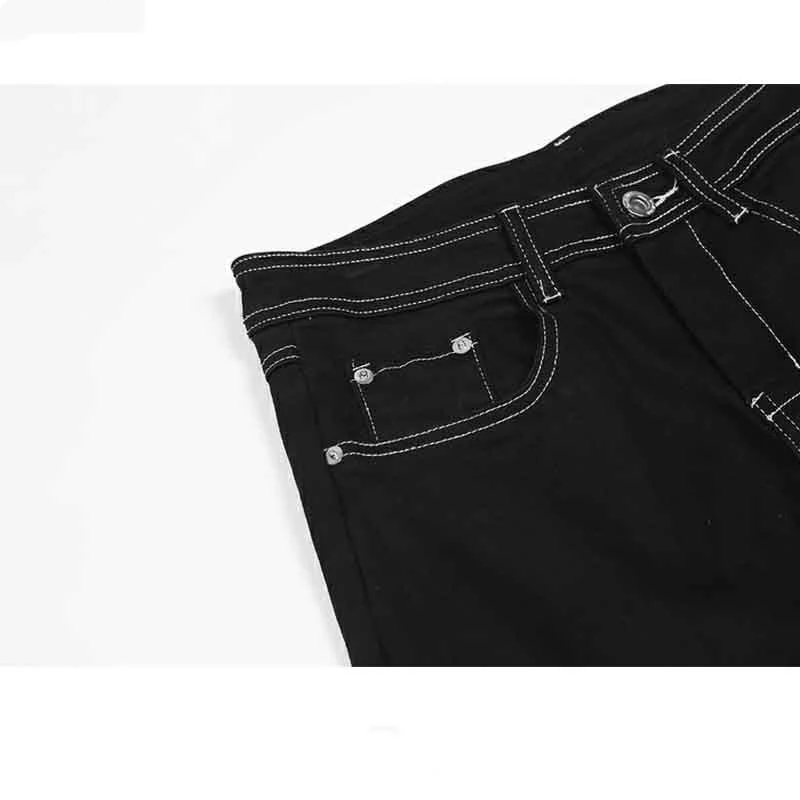 Calças Fashion com Zíperes nos Punhos e Linhas Expostas, ideal para um visual moderno e sofisticado, proporcionando conforto e estilo incomparáveis — foto 2