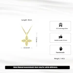 Colar com pingente de trevo de quatro folhas Lucky em prata esterlina e flor de zircônia, um amuleto feminino. — foto 7