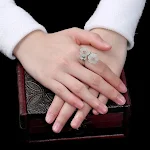 Anel Feminino Flor Antiga Design Vintage Charmoso para Mulheres. Adicione Elegância e Sofisticação ao Seu Visual com Este Anel Exclusivo. — foto 8