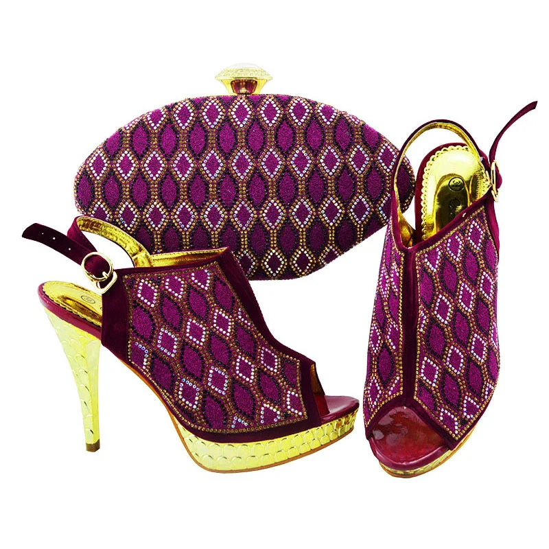 Stiletto European and American Spot Fish Mouth High Heeled Shoes and Messenger Bag — photo 4