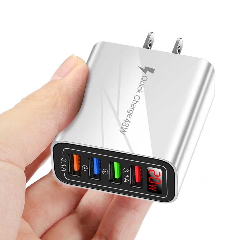 Title 7, 20W 4USB Digital Display Mobile Phone Charger. ...