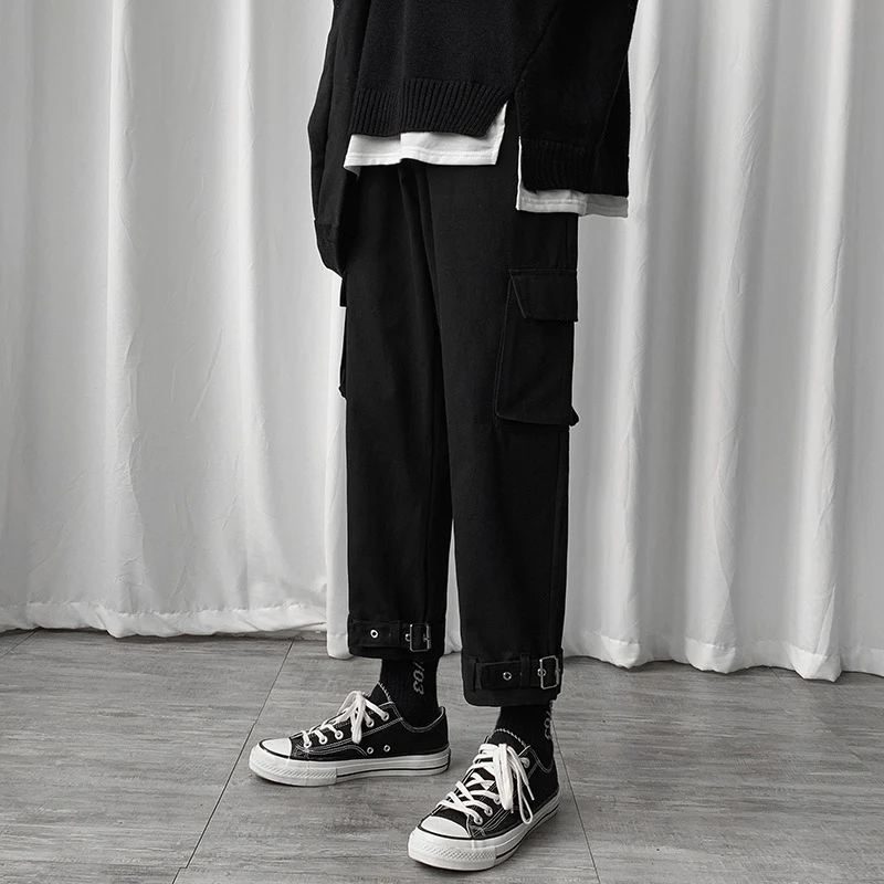 Title 5, Hong Kong style cropped pants for men, loose st...
