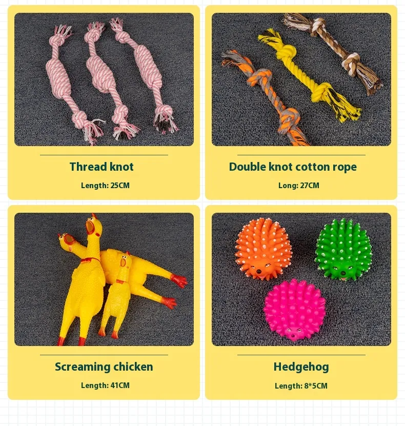 Title 12, Brinquedo popular para cães, molar, com corda d...