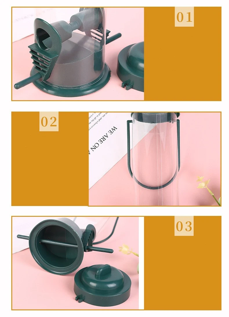 Title 2, Pet Bird Feeder Outdoor Hanging Pet Food Dispen...