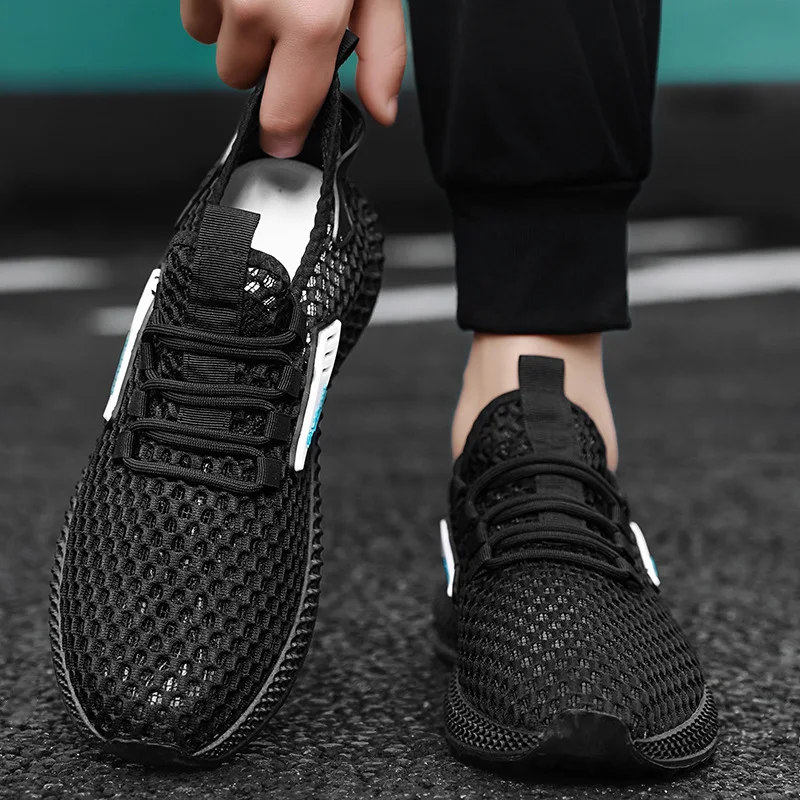 Title 1, Heren sportschoenen met mesh voor wandelen, rei...