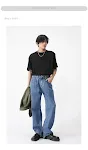 Retro Casual Irregular Slit Simple Jeans for a relaxed yet stylish look. Comfortable and versatile, perfect for everyday — photo 6